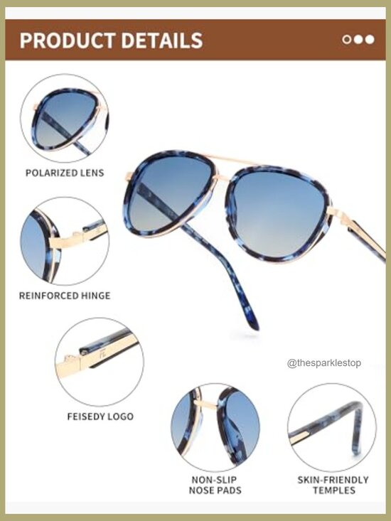 Retro Polarized Aviator Sunglasses with Classic Style main image 5